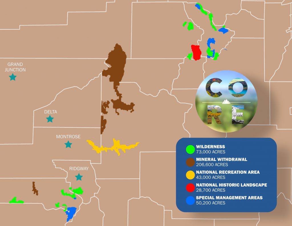 Map of CORE protected areas