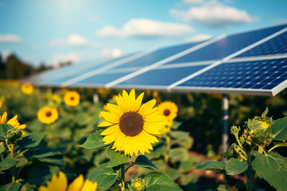 montrose-solar-1000×667-1 Solar panel in a field of sunflowers