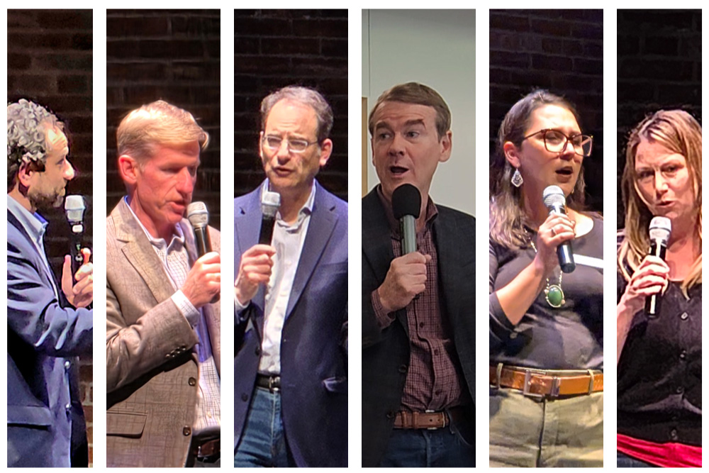 wspf-rundown-blog-1000×667 A collage shows David Seligman, Michael Dougherty, Phil Weiser, Michael Bennet, Amanda Gonzalez, and Jessie Danielson, speaking at recent Alliance events