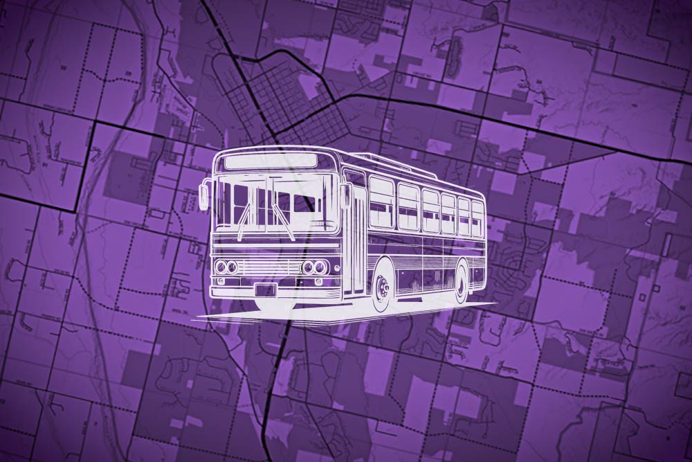 transportation-win-blog-1000×667 A drawing of a bus in white over a purple map of Montrose