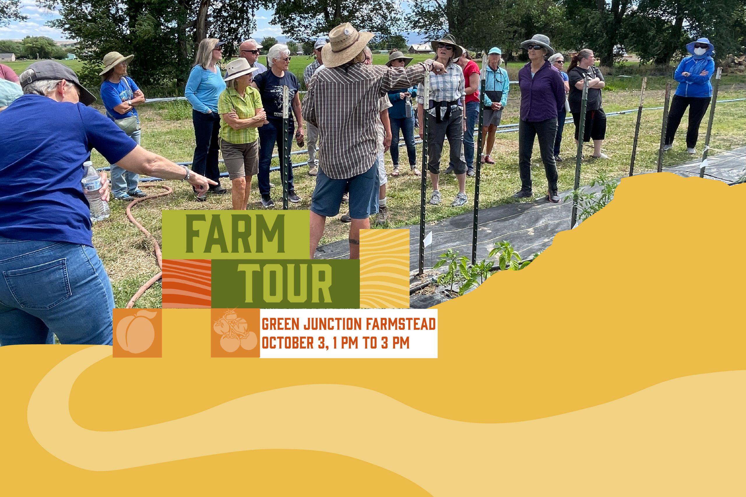 Brian Adams of Green Junction Farmstead leading a group on a farm tour
