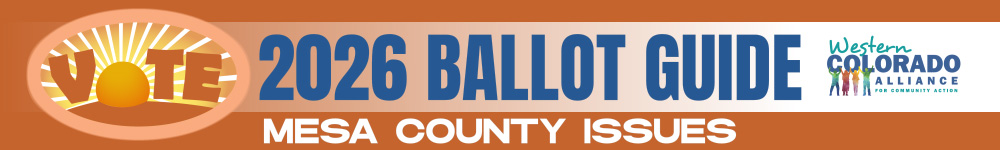 2026 Ballot Guide Mesa County Issues Logo<br />
