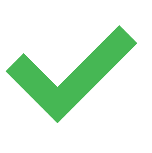 A green checkmark